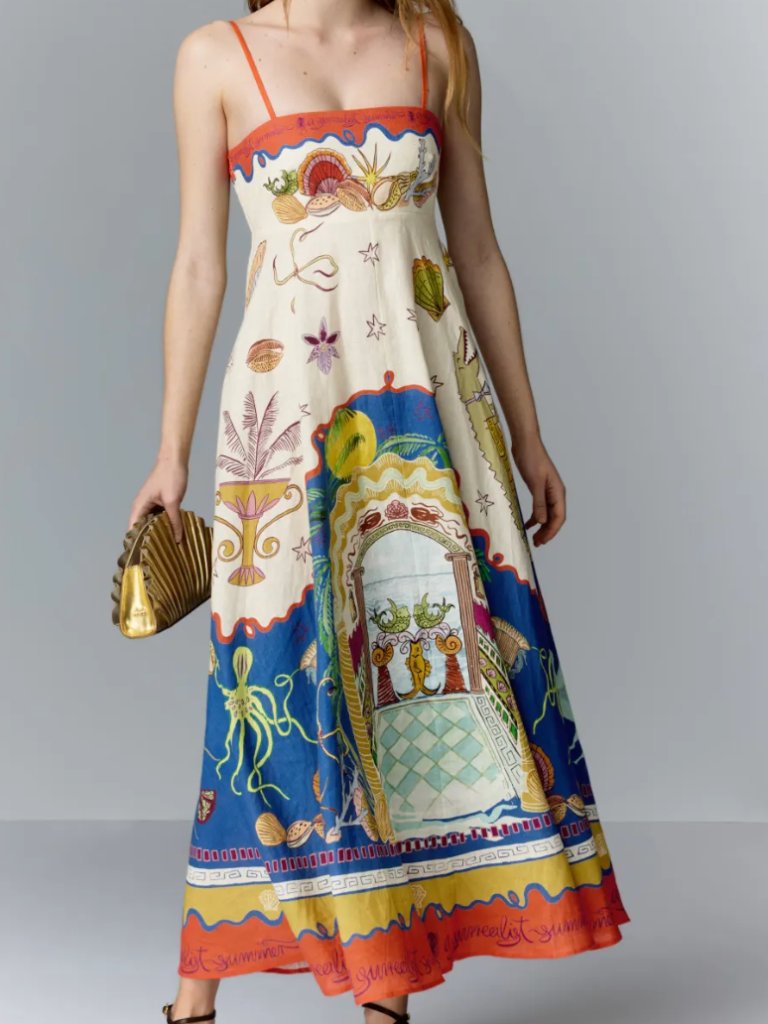 Alemais Women's Surrealist Summer Sundress Sz 12 Au (8 Us)